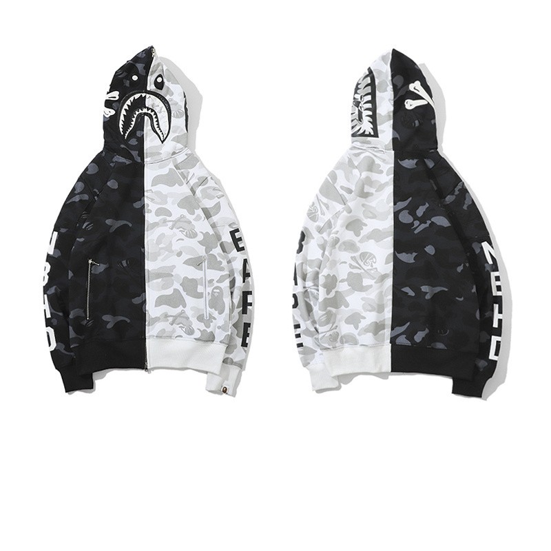 Bape Hoodie Black White M~3XL B15XC6361